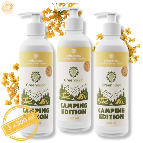 3X GREENHUGO ECO DISHWASHING LIQUID – CAMPING EDITION