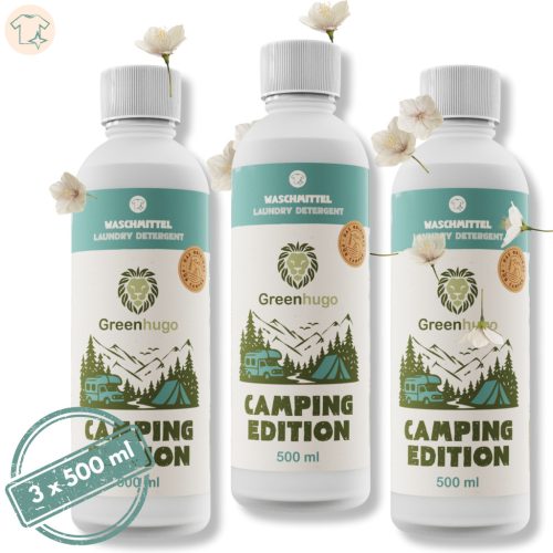 3X GREENHUGO ECO LAUNDRY DETERGENT + FABRIC SOFTENER – CAMPING EDITION